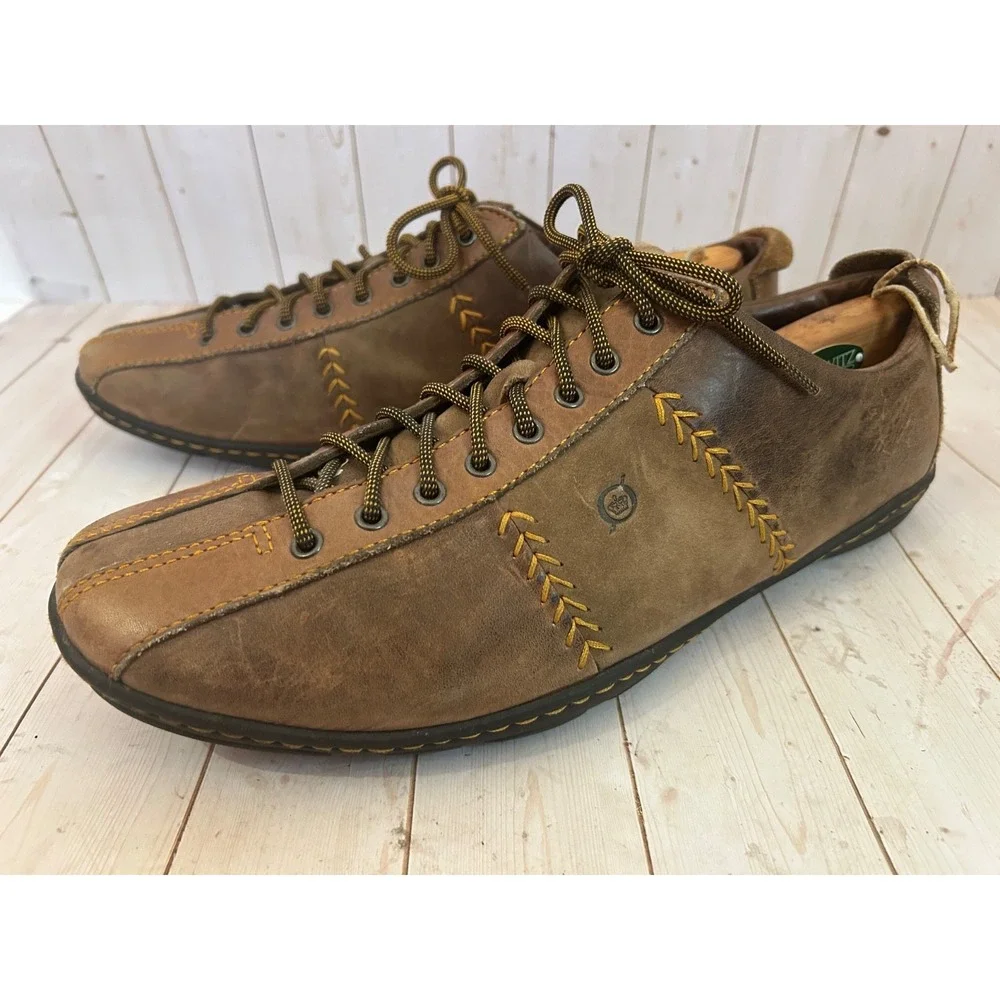 Born Handcrafted Leather Bicycle Toe Shoes Oxford Brown Tan Men's Size 13
